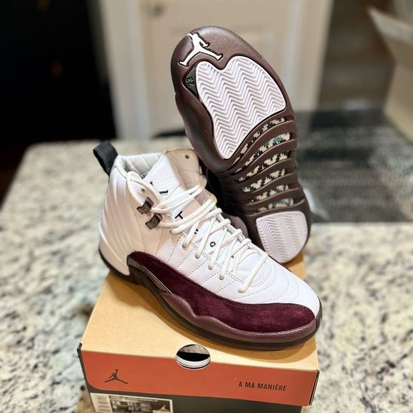 Air Jordan 12 Retro x A Ma Maniére “Burgundy Crush” size 7.5W - Picture 5 of 7